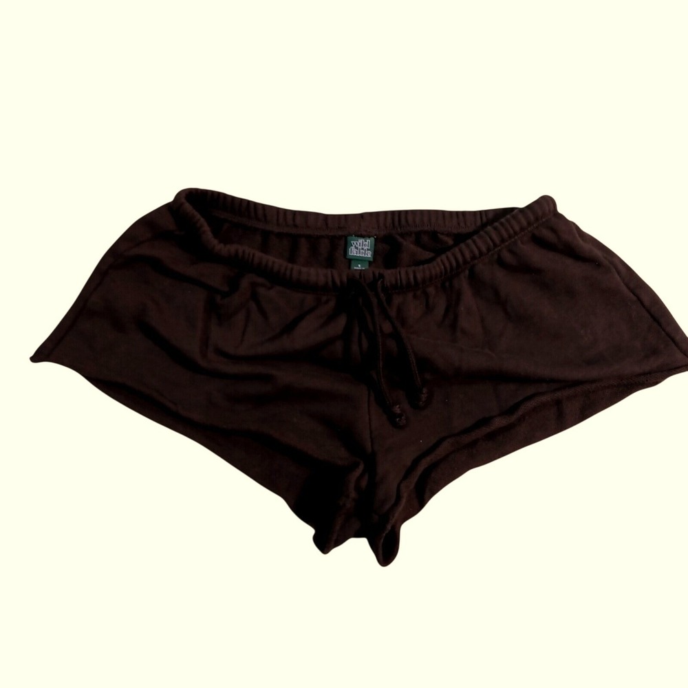 Wild Fable Womens Brown Dolphin Hem Lounge Shorts Drawstring Size S